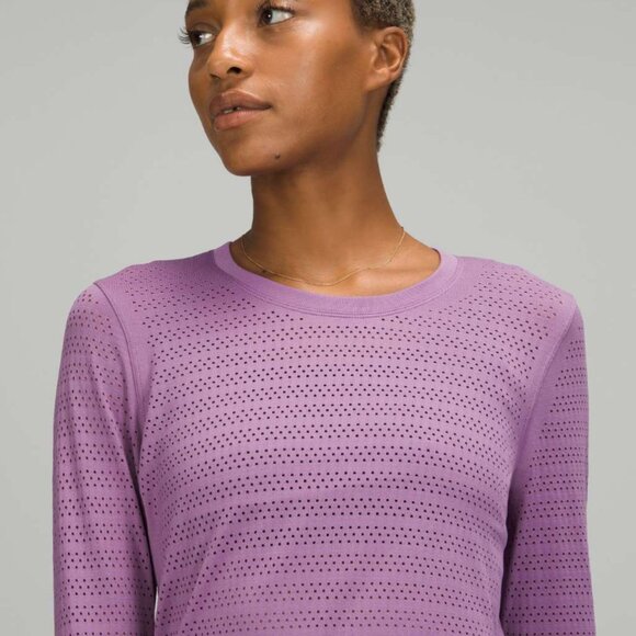 Lululemon Swiftly Breathe Long Sleeve Top in Wisteria Purple - Picture 2 of 7